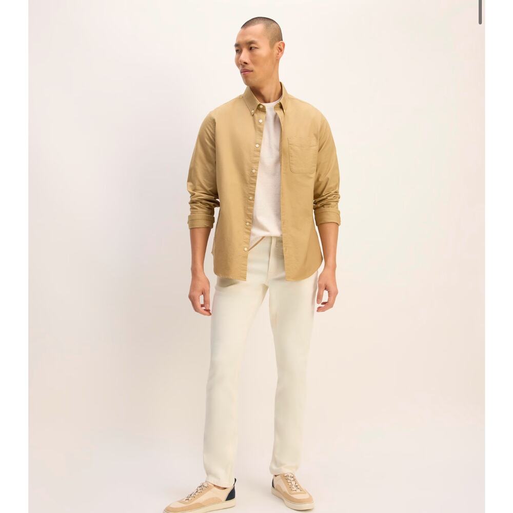 NWOT Everlane The Organic Cotton Slim-Fit Jean In Calico Ecru Size 40x32